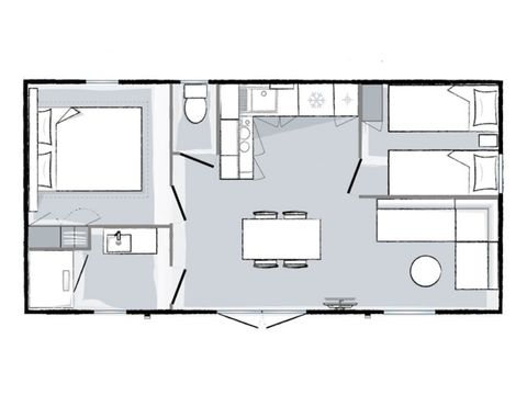 MOBILHOME 6 personnes - Mahana 2 chambres 30m²